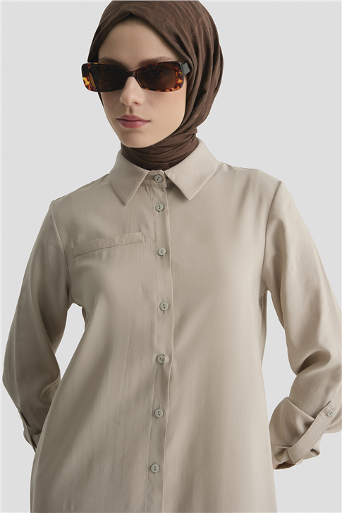 Tunik Elbise Bej