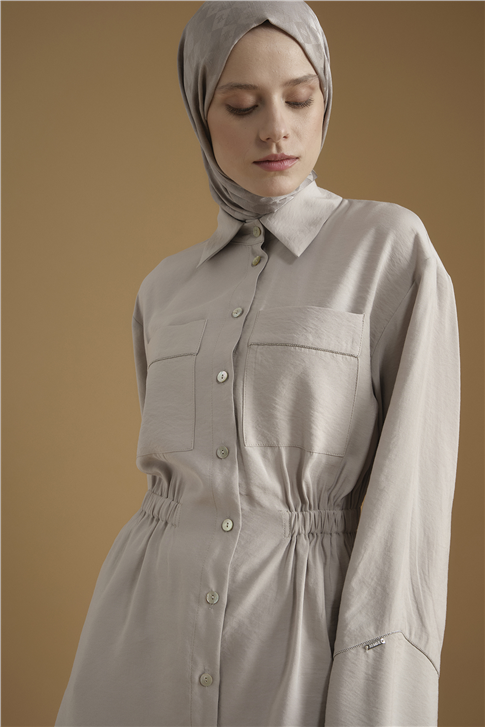 Modal Karışımlı Taş Detaylı Tunik Taş