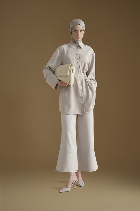 Modal Karışımlı Taş Detaylı Tunik Taş