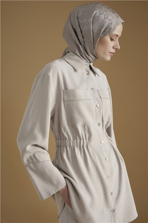 Modal Karışımlı Taş Detaylı Tunik Taş