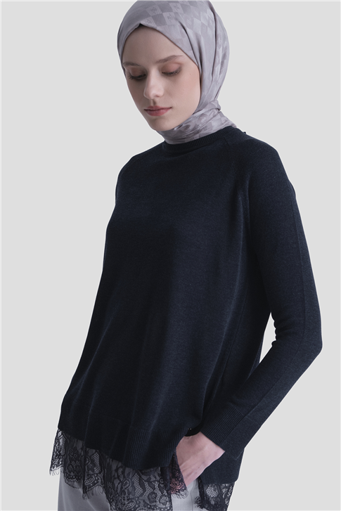 Dantelli Rayon Tunik Lacivert