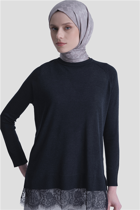 Dantelli Rayon Tunik Lacivert