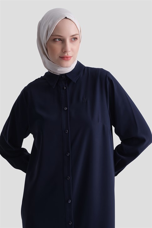 A Logolu Tunik Lacivert