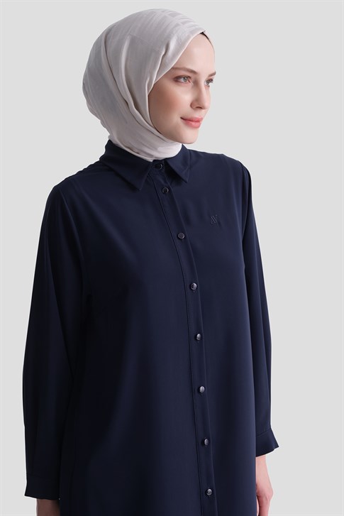 A Logolu Tunik Lacivert