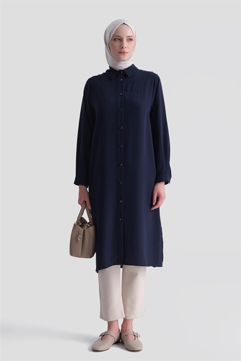 A Logolu Tunik Lacivert