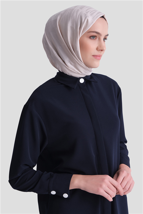 Zımba Detaylı Tunik Lacivert