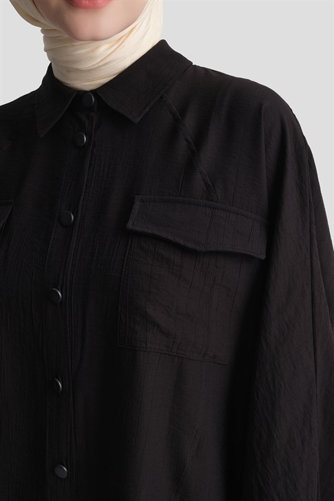 Rayon Karışımlı Tunik Siyah
