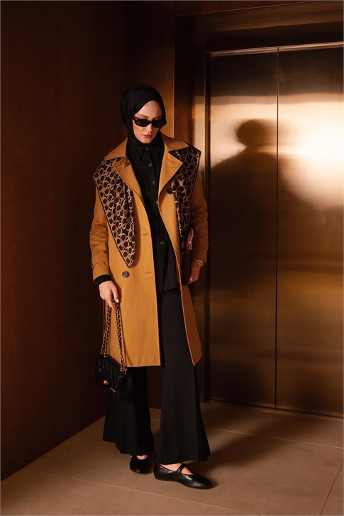 Basic Kısa Trençkot Camel