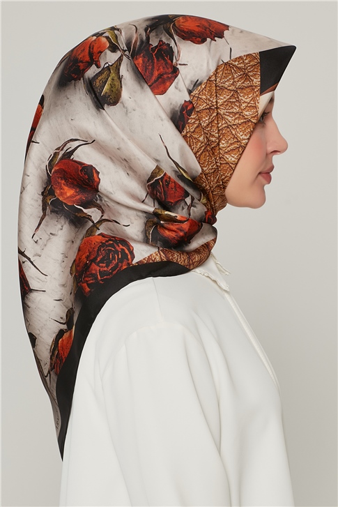Armine Nostalji Twill İpek Eşarp 18Ya4533 09