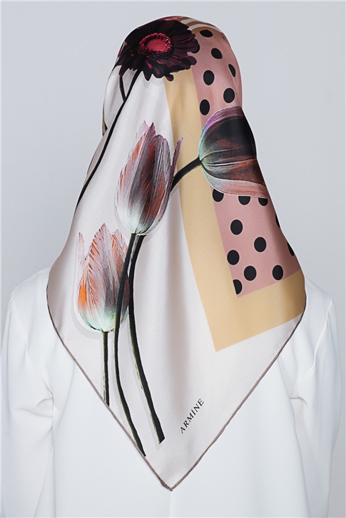 Armine Nostalji Twill İpek Eşarp 18Ya7297 8 08