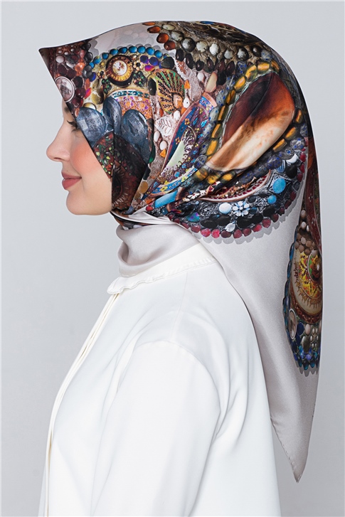 Armine Nostalji Twill İpek Eşarp 18Ya7405 15