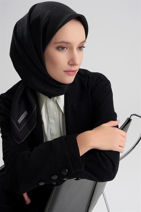 Armine Jakarlı İpek Eşarp Puantiyeli 21Ka8668 2 20