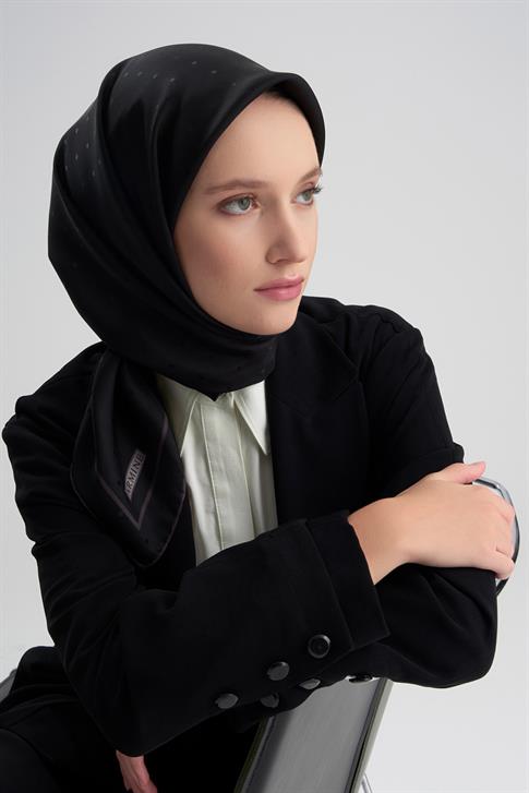 Armine Jakarlı İpek Eşarp Puantiyeli 21Ka8668 2 20