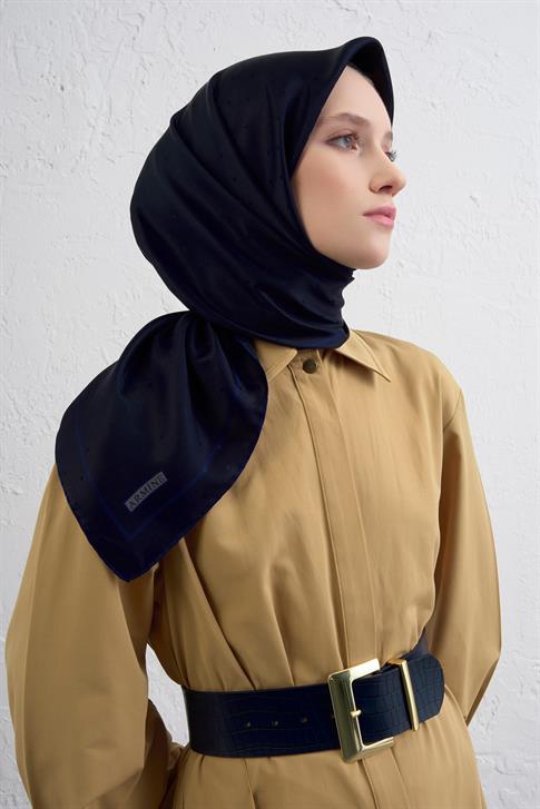 Armine Jakarlı İpek Eşarp Puantiyeli 21Ka8668 2 21