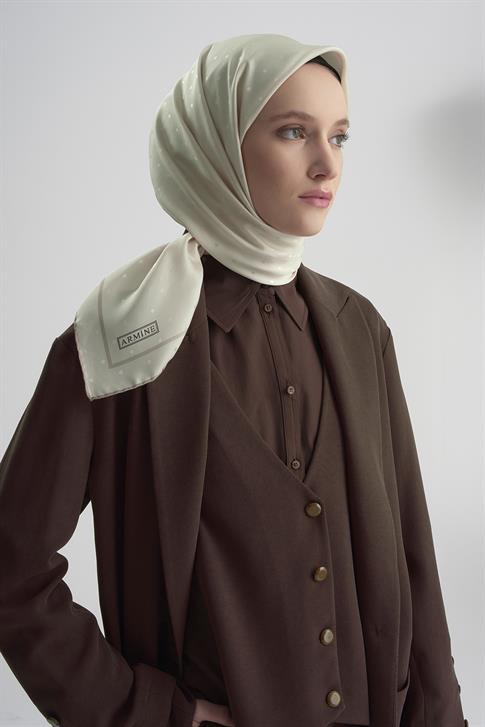 Armine Jakarlı İpek Eşarp Puantiyeli 21Ka8668 2 25