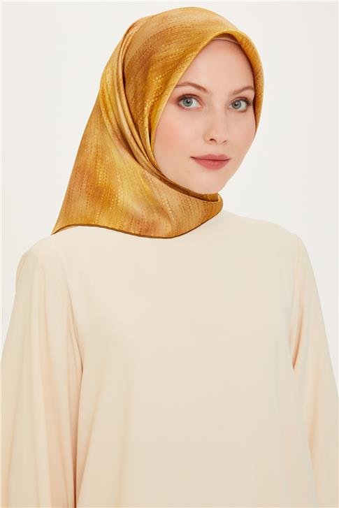 Armine Soyut Desenli Sura Saf İpek Eşarp 9221D 33