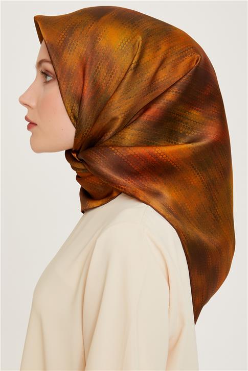 Armine Soyut Desenli Twill Saf İpek Eşarp 9221D 53