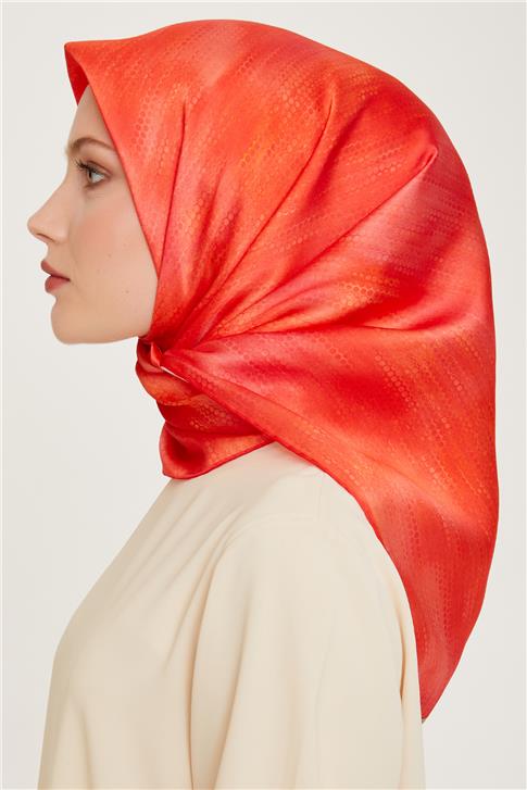 Armine Soyut Desenli Twill Saf İpek Eşarp 9221D 80
