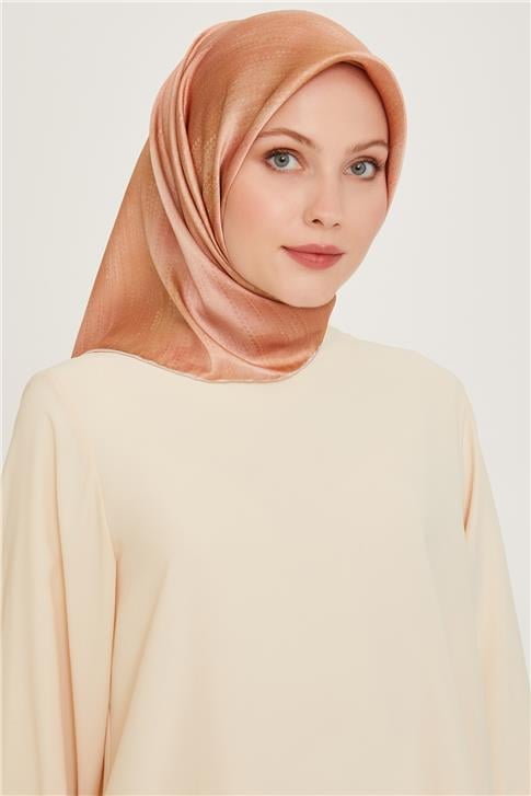 Armine Soyut Desenli Twill Saf İpek Eşarp 9221D 83