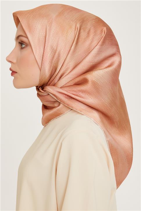 Armine Soyut Desenli Twill Saf İpek Eşarp 9221D 83