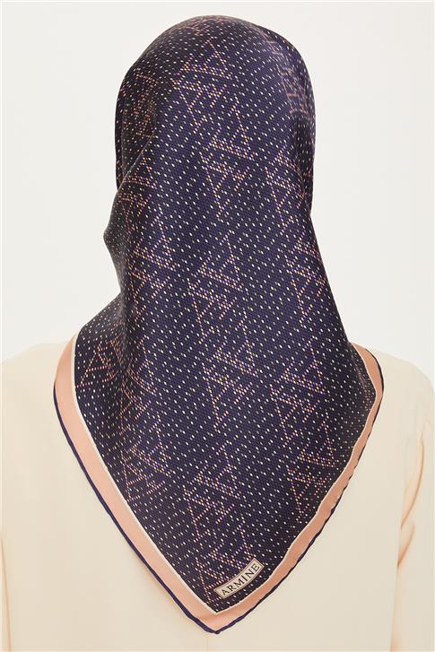 Armine Monogram Desenli Sura Saf İpek Eşarp 9228D 83