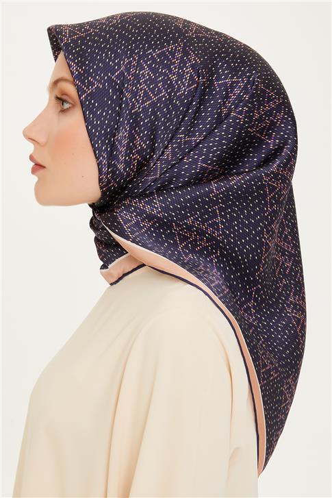 Armine Monogram Desenli Sura Saf İpek Eşarp 9228D 83