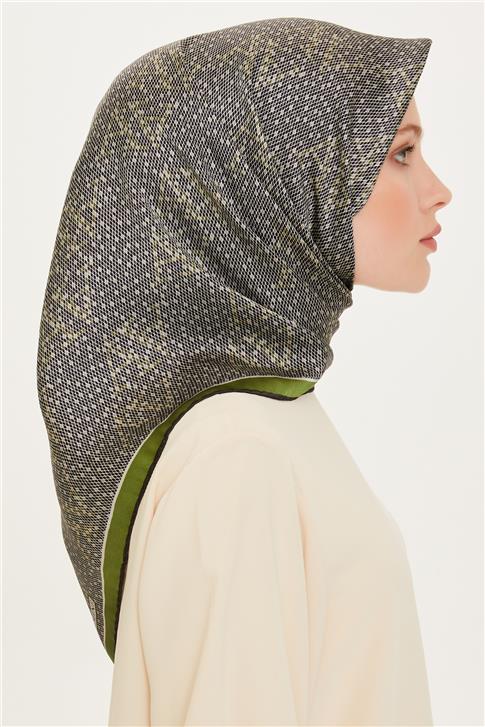 Armine Monogram Desenli Twill Saf İpek Eşarp 9228D 52
