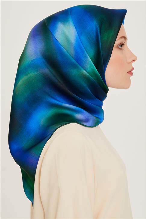 Armine Soyut Desenli Twill Saf İpek Eşarp 9229D 54