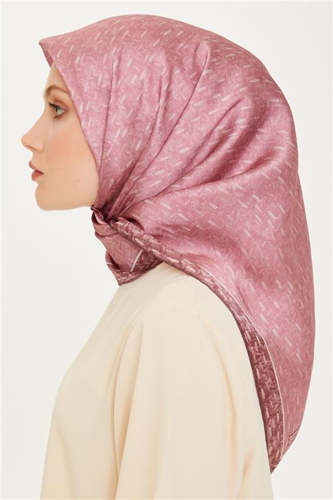 Armine Klasik Desenli Twill Saf İpek Eşarp 9230D 31