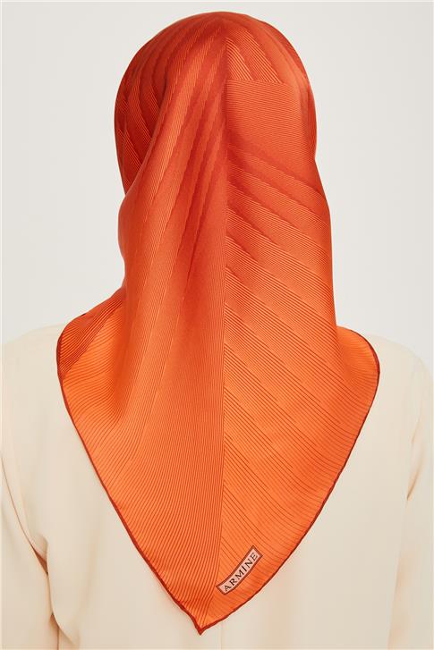 Armine Geometrik Desenli Sura Saf İpek Eşarp 9237D 05