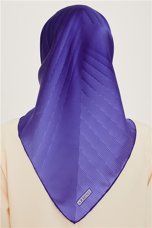 Armine Geometrik Desenli Sura Saf İpek Eşarp 9237D 06