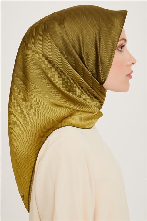 Armine Geometrik Desenli Sura Saf İpek Eşarp 9237D 07