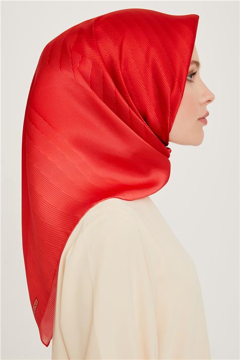 Armine Geometrik Desenli Sura Saf İpek Eşarp 9237D 09