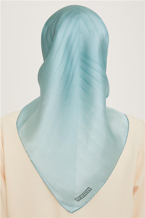 Armine Geometrik Desenli Sura Saf İpek Eşarp 9237D 35