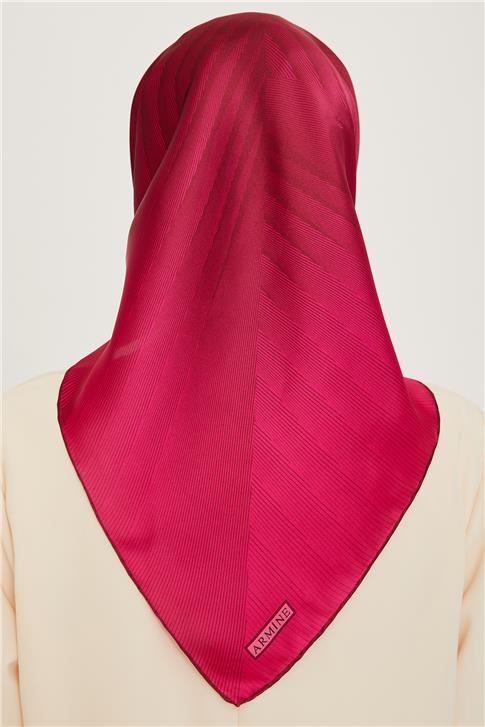 Armine Geometrik Desenli Sura Saf İpek Eşarp 9237D 52
