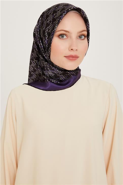 Armine Klasik Desenli Sura Saf İpek Eşarp 9239D 34