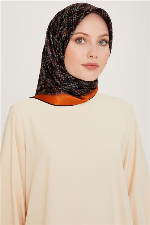 Armine Klasik Desenli Sura Saf İpek Eşarp 9239D 80