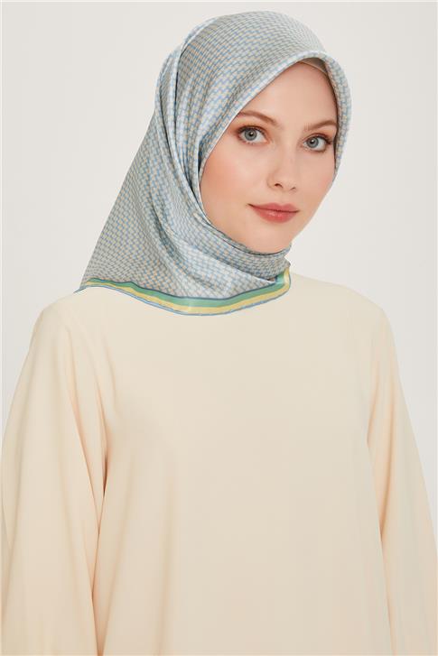 Armine Klasik Desenli Sura Saf İpek Eşarp 9243D 06 51