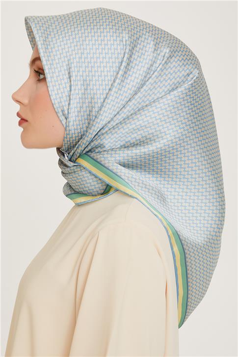 Armine Klasik Desenli Sura Saf İpek Eşarp 9243D 06 51