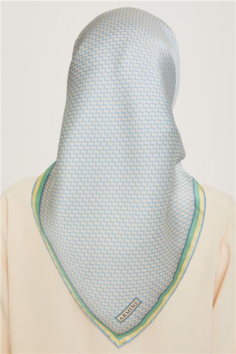 Armine Klasik Desenli Sura Saf İpek Eşarp 9243D 06 51