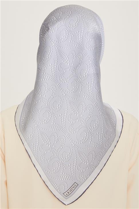 Armine Klasik Desenli Sura Saf İpek Eşarp 9246D 05