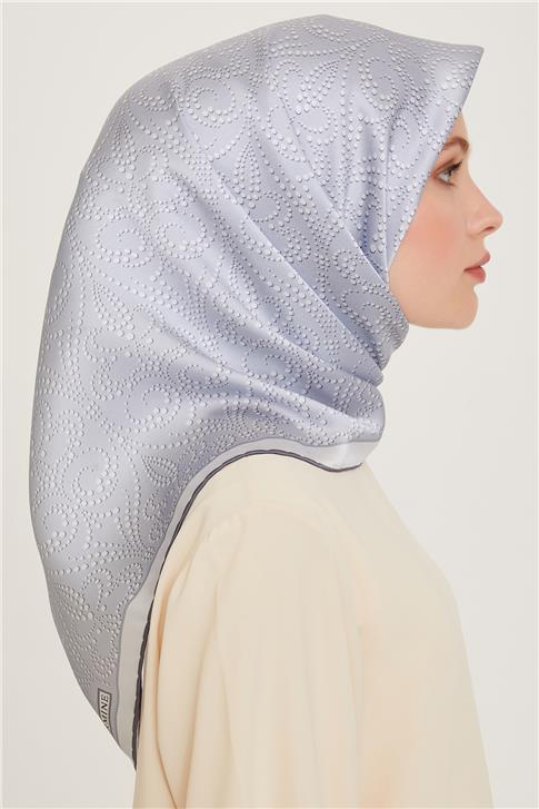 Armine Klasik Desenli Sura Saf İpek Eşarp 9246D 05
