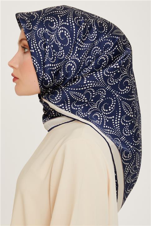 Armine Klasik Desenli Sura Saf İpek Eşarp 9246D 07