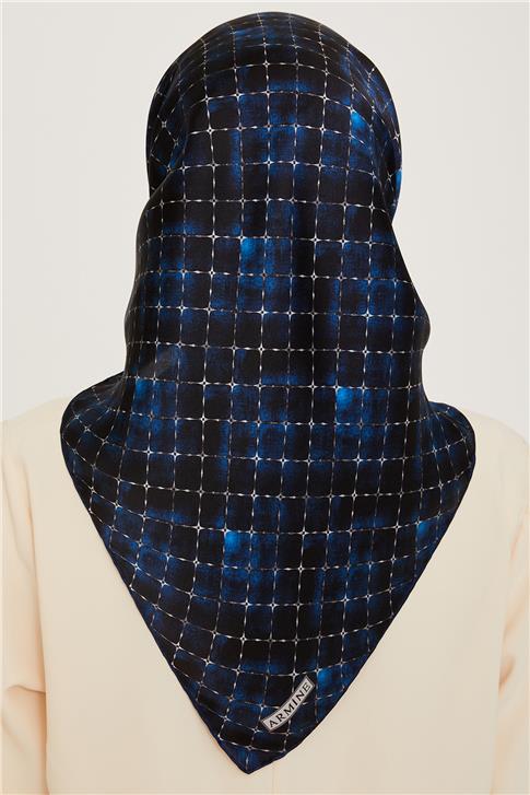 Armine Soyut Desenli Sura Saf İpek Eşarp 9259D 01