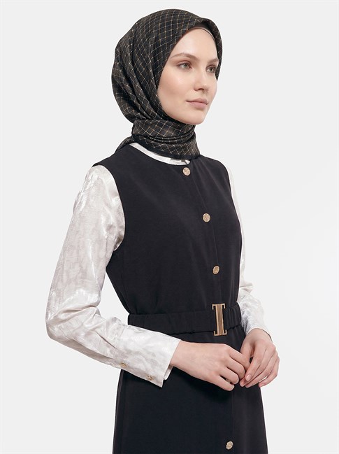 Armine Soyut Desenli Twill Saf İpek Eşarp 9259D 01 09