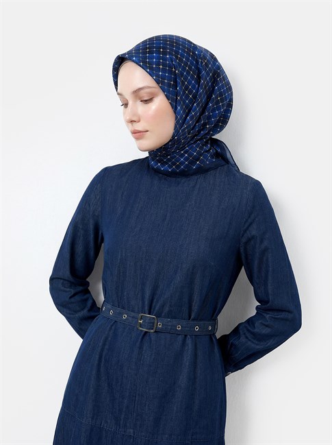 Armine Soyut Desenli Twill Saf İpek Eşarp 9259D 01 81