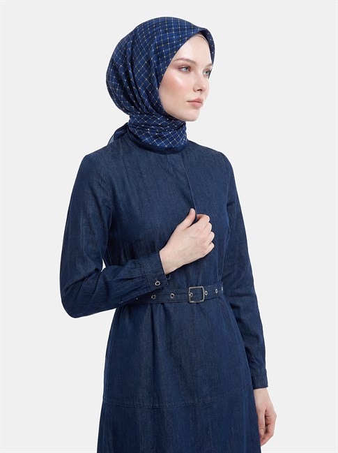 Armine Soyut Desenli Twill Saf İpek Eşarp 9259D 01 81