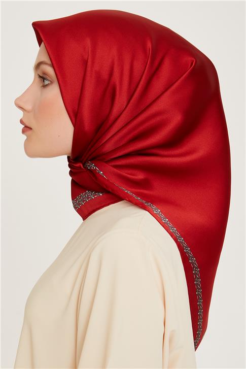 Armine Klasik Desenli Sura Saf İpek Eşarp 9260D 03 54