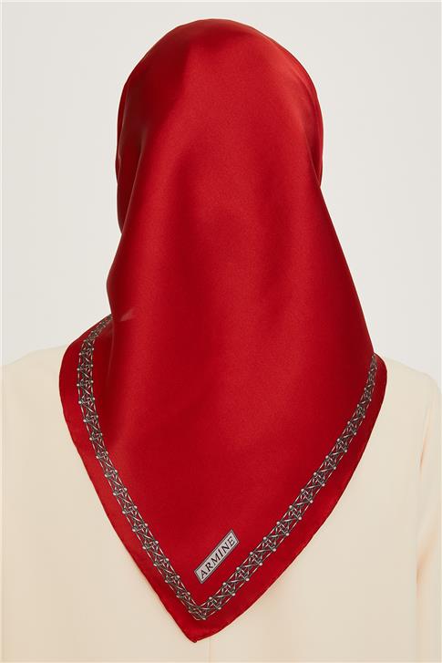 Armine Klasik Desenli Sura Saf İpek Eşarp 9260D 03 54
