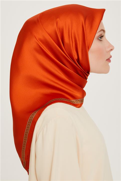 Armine Klasik Desenli Sura Saf İpek Eşarp 9261D 07 83